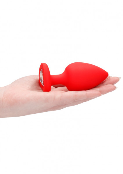 Diamond Heart Butt Plug - Extra Large - Red - Butt Plug Uk