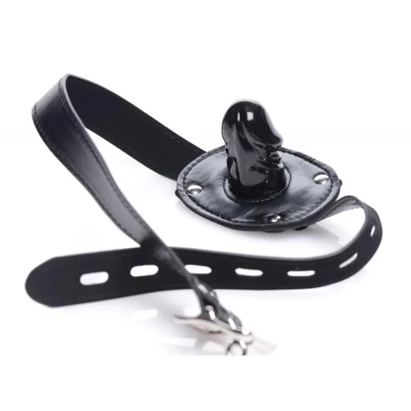 Strict Bondage Hood With Penis Gag O/S Black