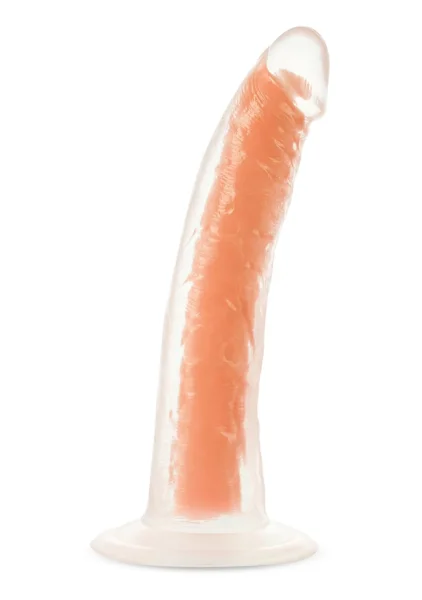 Neo Elite Glow In The Dark 7.5" Dual Density Realistic Silicone Dildo by Blush - Neon Orange