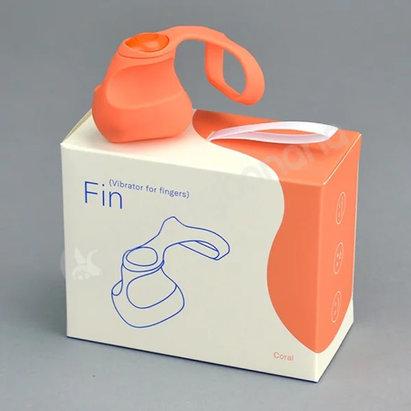 Dame Fin Orange Finger Vibrator