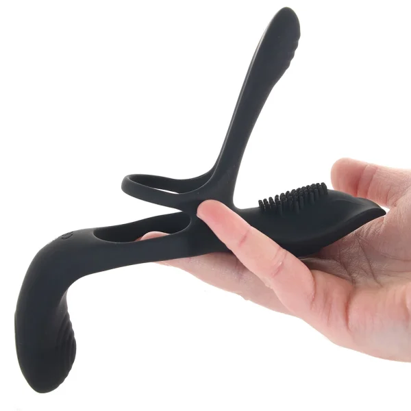 Playboy Pleasure The 3 Way Rechargeable Silicone Multi-Stimulating Cock Ring With Remote