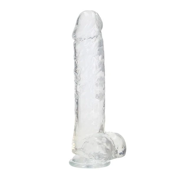 RealRock 10-Inch Crystal Clear Dildo with Balls