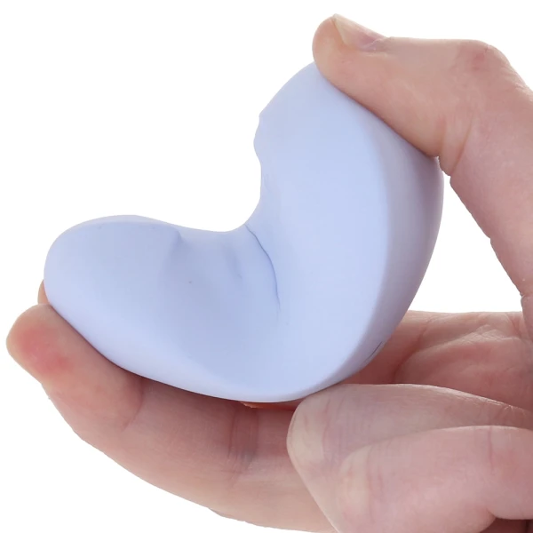 POM Silicone Rechargeable Flexible Waterproof Vibrator by Dame - Ice