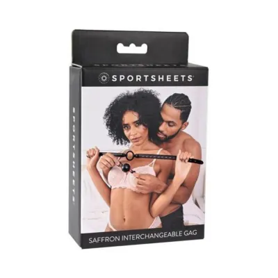 Gags Blindfolds Sportsheets Saffron Interchangeable Gag With Adjustable Buckle