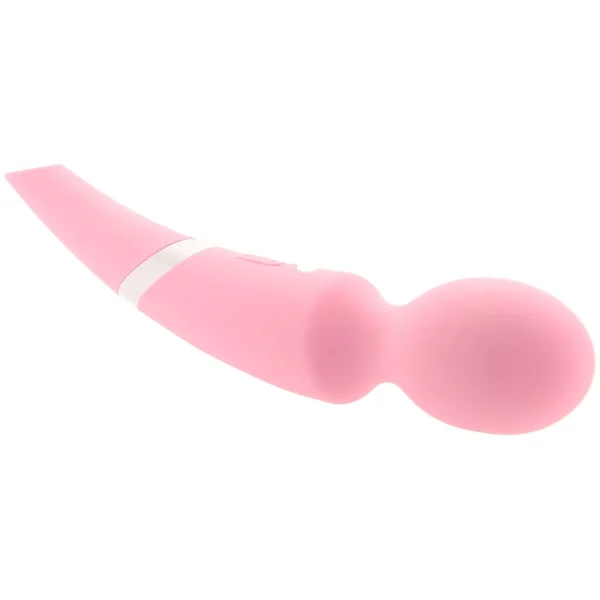 Sugar Pop Aurora Silicone Pressure Wave Clitoral Stimulator & Wand Style Vibrator - Pink