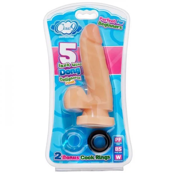 Cloud 9 5 inches Dildo with Cock Rings Beige — image 6 of 8