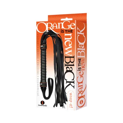 The 9 s Orange Is The New Black Whip It Faux Leather Black