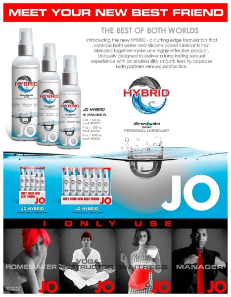 JO Water/Silicone Hybrid Lubricant - 2oz
