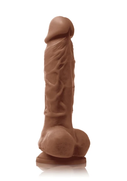 Colours Pleasures 8 Inch Caramel Silicone Suction Cup Dildo
