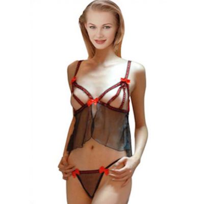 Peek A Boo Baby Doll Black One Size