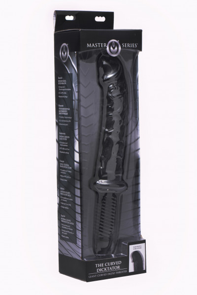 The Curved Dicktator 13 Mode Vibrating Giant Dildo Thruster