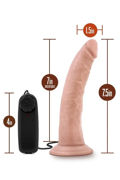 Blush Dr. Skin Dr. Dave Vanilla 7 Inch Vibrating Cock with Suction Cup — image 7 of 11
