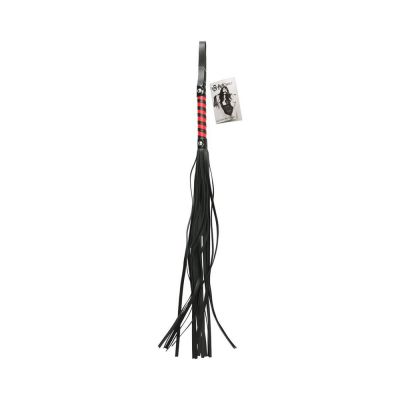 Red Black Stripe Flogger