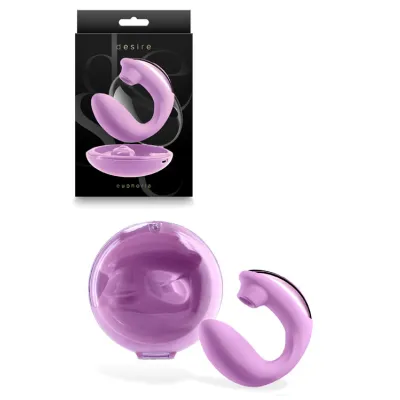 nsnovelties Euphoria by Desire 5 7 Air Pulse Couples Vibrator with Storage Dock
