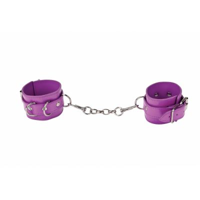 Leather Cuffs Purple BDSM Sex Toys