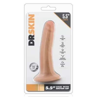 Blush Dr Skin Vanilla 5 5 Inch Cock With Suction Cup
