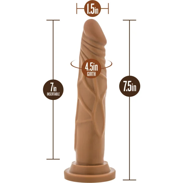 Dr. Skin 7.5 Inch Basic Realistic Dildo With Suction Cup by Blush - Caramel