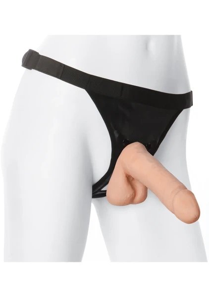 Ultra Harness 2 w/7 inch Ultraskyn UR3 Cock - White