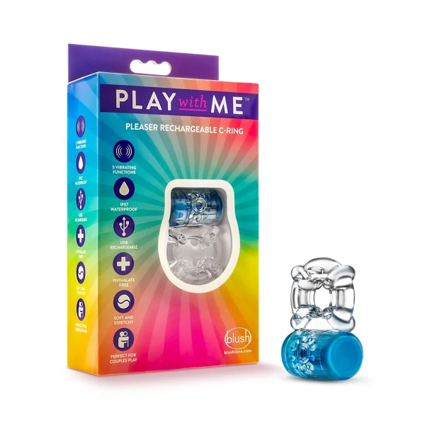 Play With Me - Pleaser Rechargeable C-ring - Blue