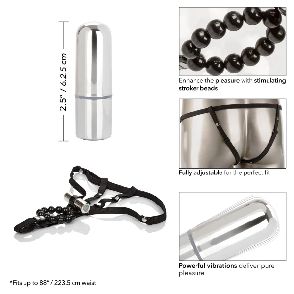 Rechargeable Lover's Cheeky Panty with Stroker Beads
