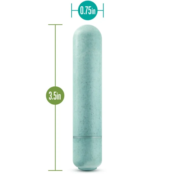 Gaia Eco Bullet Biodegradable & Recyclable Mini Vibrator By Blush Novelties - Aqua — image 5 of 13