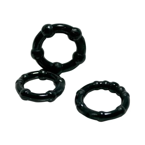 Shibari Triton Enhancement Pleasure Rings With Knubbs 3pk Black — image 7 of 9