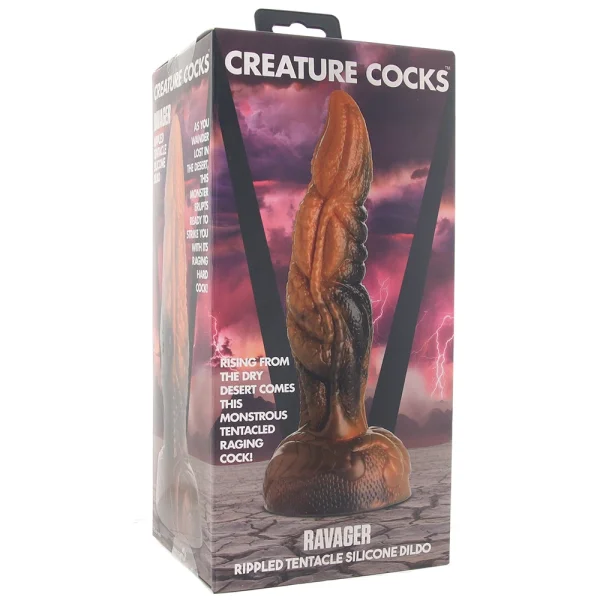 Ravager Rippled Tentacled 8" Silicone Dildo By Creature Cocks