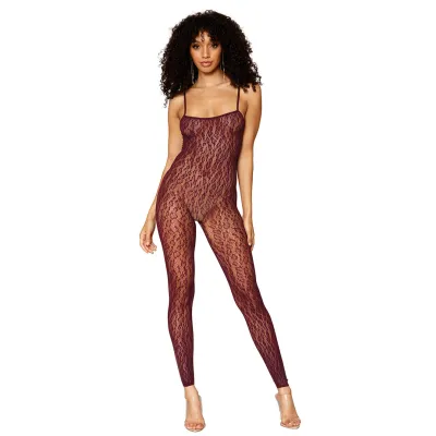 Dreamgirl Leopard Fishnet Catsuit Shrug Set