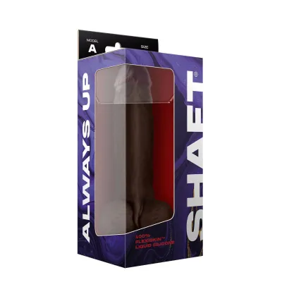 Shaft Model a 9 5 Inch Liquid Silicone Dong With Balls Mahogany