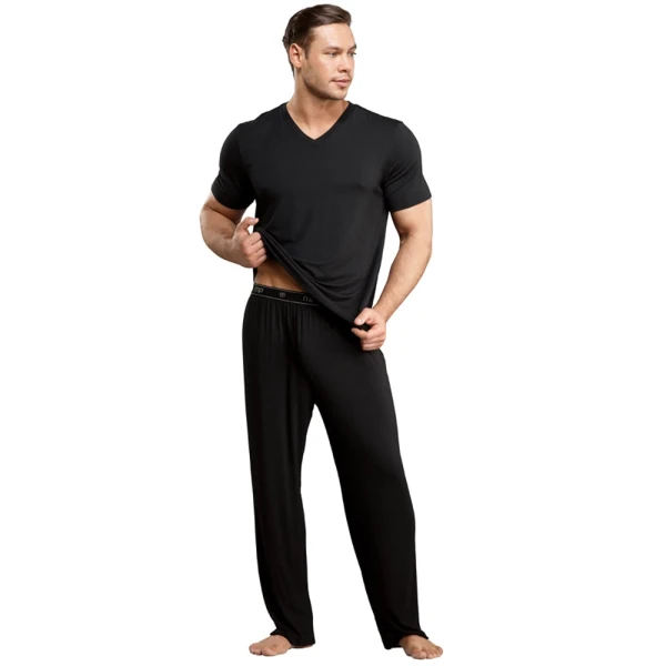 Male Power Bamboo Tee Shirt Black Small