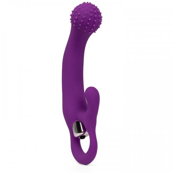 Bondara Purple Silicone 10 Function Dotted G-Spot Rabbit Vibrator