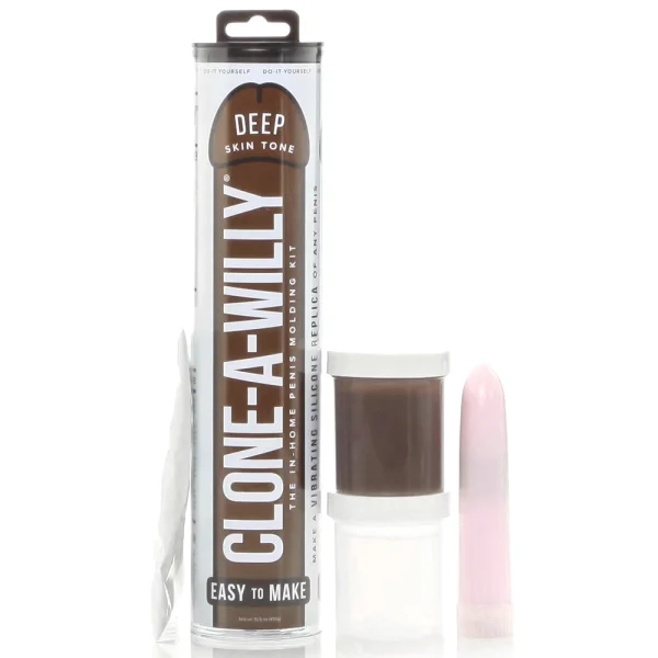 Clone-A-Willy Make Your Own Vibrating Silicone Dildo - Deep Skin Tone