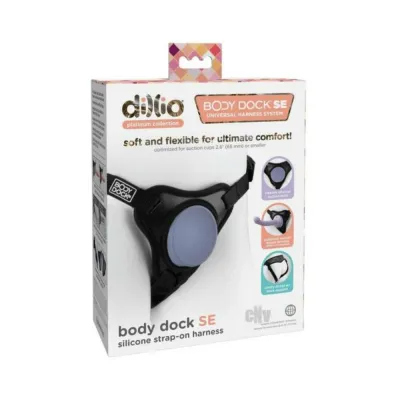 Dillio Platinum Body Dock Strap on Harness Black