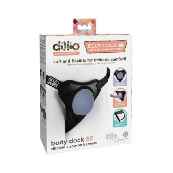 Dillio Platinum Body Dock Strap-on Harness Black