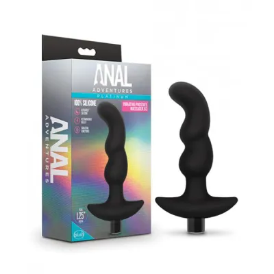 Blush Anal Adventures Platinum Silicone Vibrating Prostate Massager 03 Black