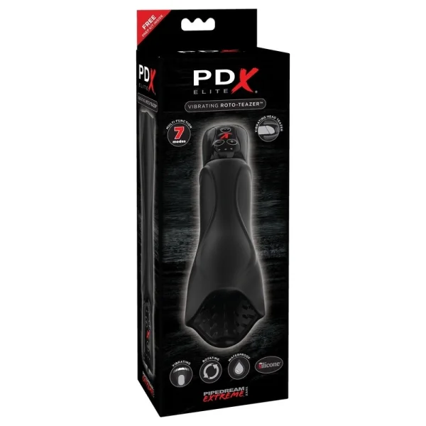 PDX Elite Vibrating Roto-Teazer Penis Stimulator By Pipedream