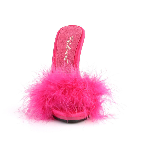 5 inches Heel, 3/8 inches PF Marabou Slide Sandal — image 14 of 16