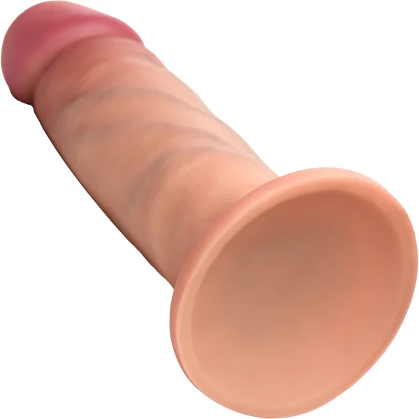 Jock Dual Density 6.8" Realistic Silicone Suction Cup Dildo - Vanilla