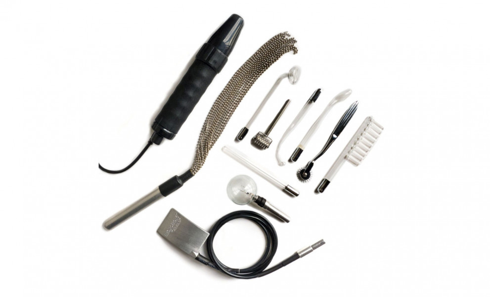 KinkLab Agent Noir Neon Wand Electro-Erotic Kit