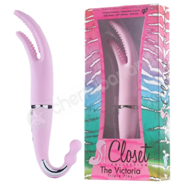 The Victoria Triple Play Pink Vibrator