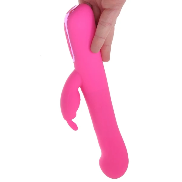 Jack Rabbit Elite Beaded G Rabbit Silicone Rechargeable Dual Stimulation Vibrator By CalExotics