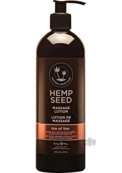 Earthly Body Hemp Massage Lotion Isle Of You 16oz