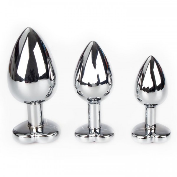 Bejewelled Purple Heart Jewelled Butt Plug – 3, 3.5 or 4 Inch — image 2 of 6