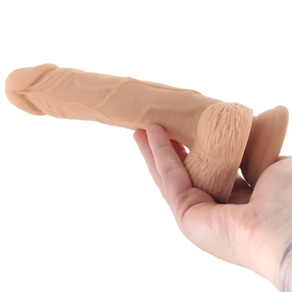 Silicone Studs Realistic 5" Suction Cup Dildo - Vanilla