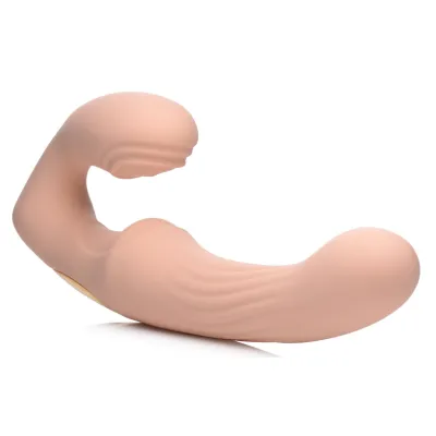 15x U Pulse Pulse and Vibe Strapless Strap on With Remote Blush