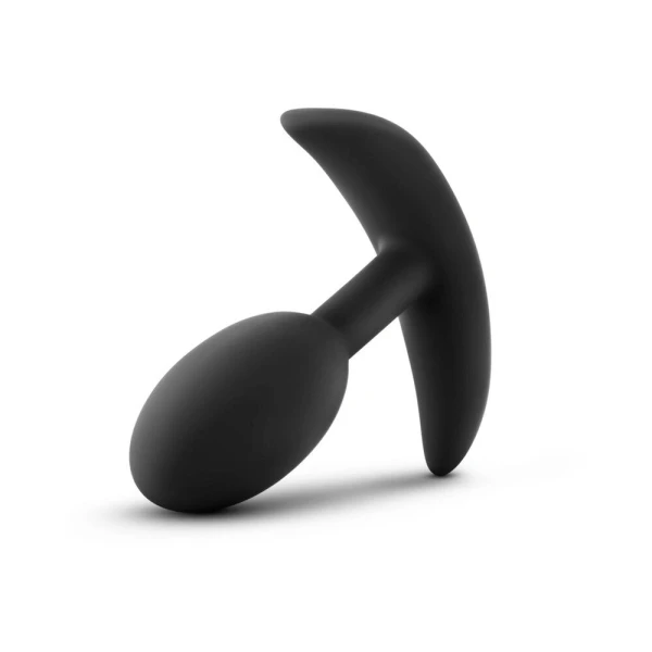 Blush Anal Adventures Platinum Silicone Vibra Slim Plug Small - Black