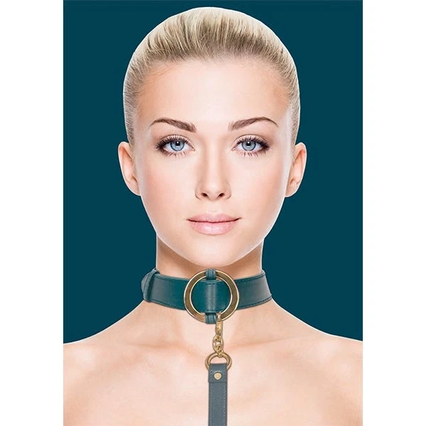 Ouch Halo Leather-Look Collar with Leash