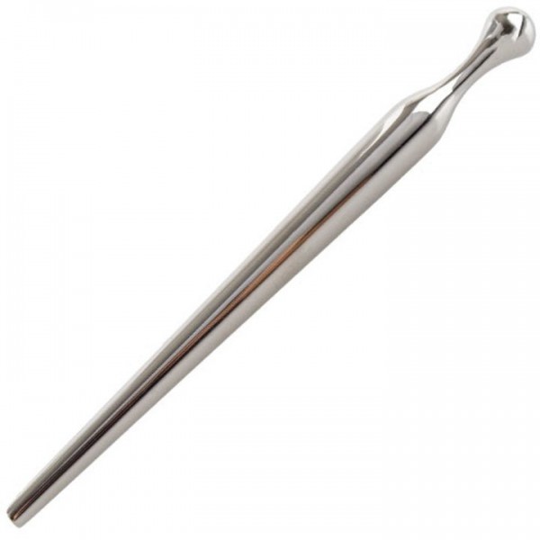 Torment Stainless Steel Sleek Straight Penis Plug – 10.5cm