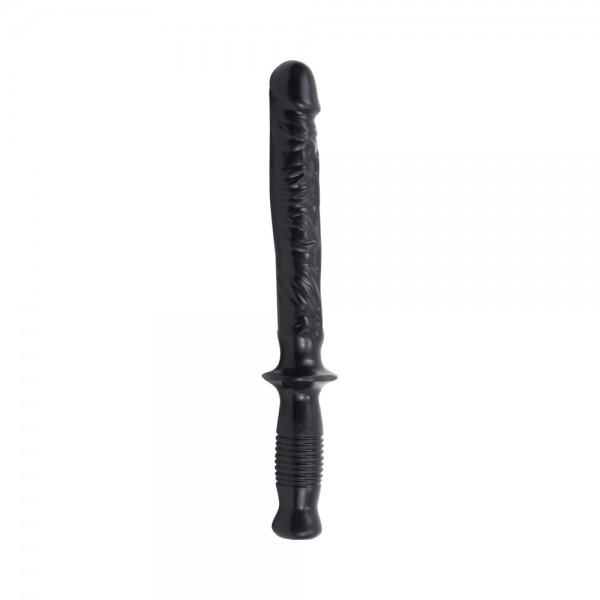 The Manhandler Black Dildo Baton Handle