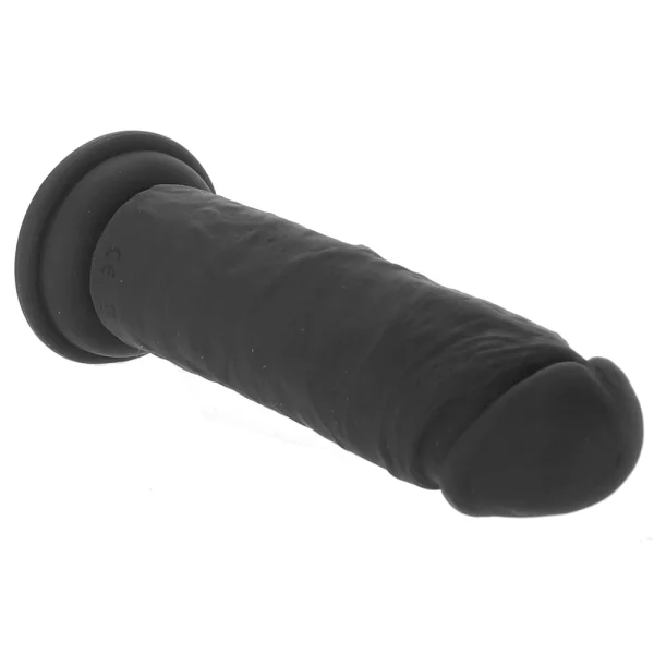 Strap U Power Player 28X Vibrating Rechargeable 6.5" Silicone Dildo With Remote - Black